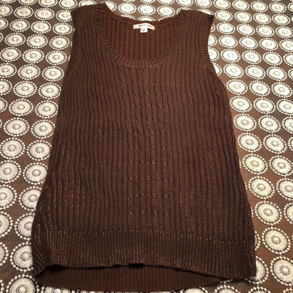 Isaac Mizrahi for Target Metallic Brown Vest